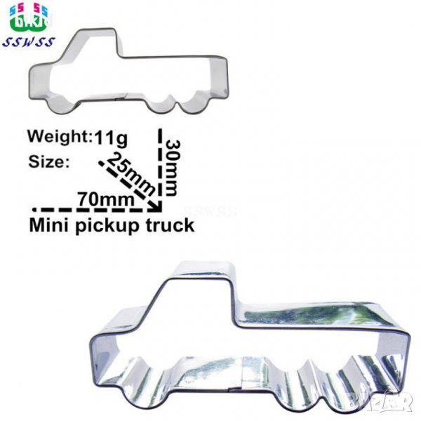 Камион Пикап метална форма резец  бисквитки фондан украса тесто, снимка 1