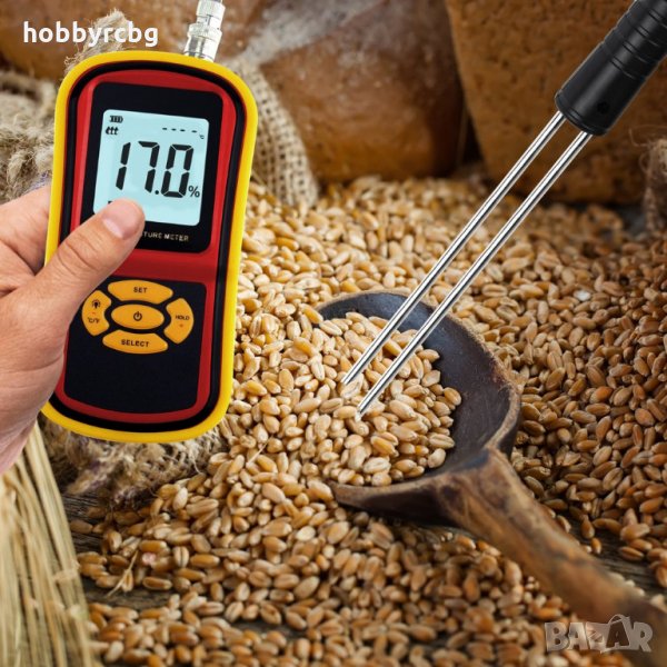 Портативен цифров уред за измерване влажността на зърнените култури, снимка 1