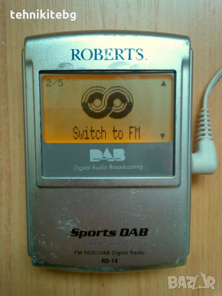 ⭐⭐⭐ █▬█ █ ▀█▀ ⭐⭐⭐ ROBERTS RD-14 - английско дизайнерско спортно радио с DAB/FM тунер с RDS, снимка 1