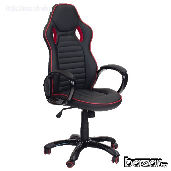 Президентски офис стол Carmen 7502 - черно-червен-отсъпка 5 %, снимка 1