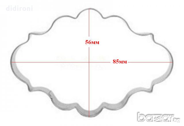 Метална форма резец ТАБЕЛА / РАМКА за фондан, тесто и др. моделиращи смеси, снимка 3 - Форми - 10708681