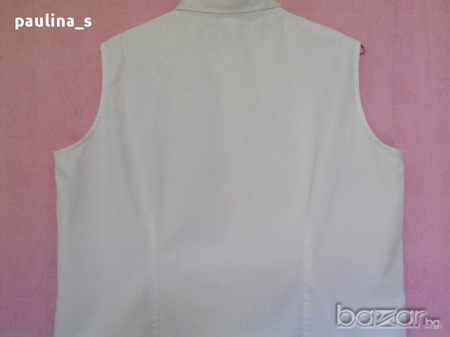 Два различни броя / Памучна риза без ръкави бяла и екрю / голям размер , снимка 9 - Ризи - 14243542