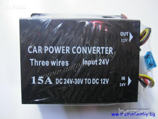 ТРАНСФОРМАТОР-КОНВЕРТОР на НАПРЕЖЕНИЕ от 24V на 12V / 15 А, снимка 6 - Друга електроника - 20225636
