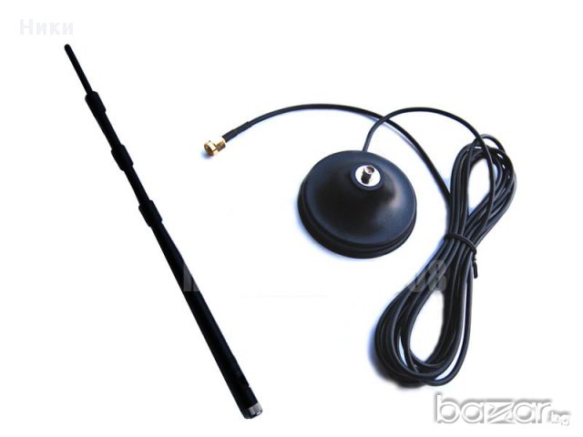 Магнитна станция за Wifi със RP-SMA конектор - удължител 3 метра, снимка 2 - Рутери - 15053156