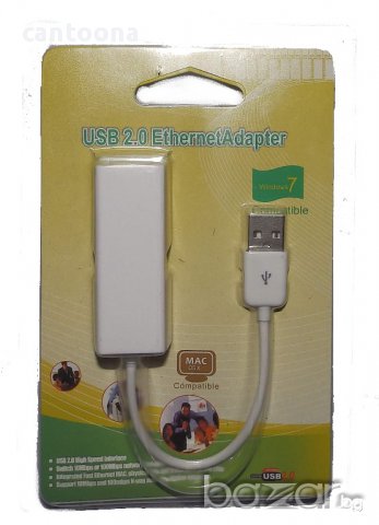 USB към LAN Adapter за таблети - Ethernet USB, снимка 2 - Мрежови адаптери - 9464374