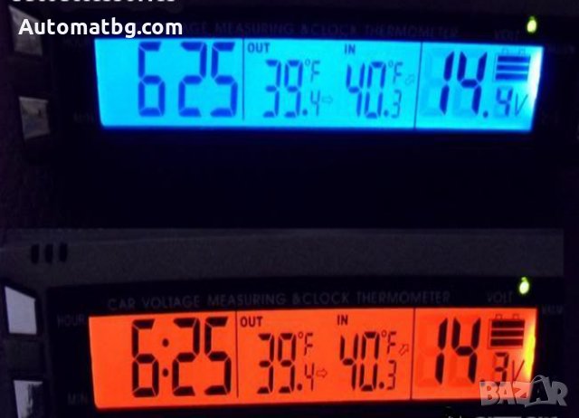 Термометър за кола+часовник и волтметър
