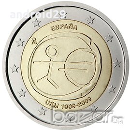 2 Евро монети (възпоменателни) емитирани 2009г (10г. на Икономически и Паричен съюз), снимка 5 - Нумизматика и бонистика - 15990617