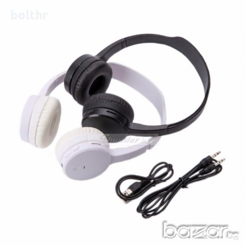 Безжични слушалки KTP-28, Bluetooth, MP3 плеър, FM радио, micro SD вход, вграден микрофон, черни и б, снимка 6 - Слушалки и портативни колонки - 18619094
