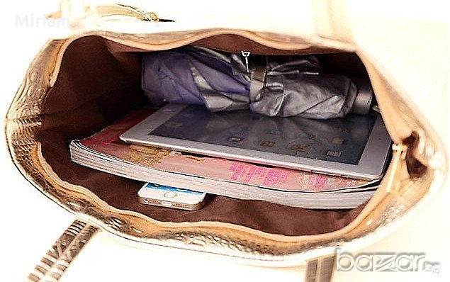 Блестяща чанта от PU крокодилска кожа 45лв., снимка 3 - Чанти - 19301673