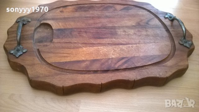 АНТИК-КОЛЕКЦИЯ-истинска масивна дъска за рязане на месо-57х37х4см-внос швеицария