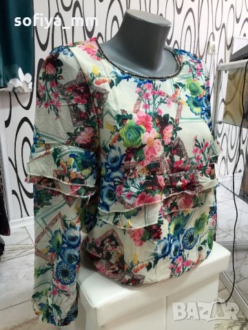 Дамска блуза с къдри, снимка 2 - Блузи с дълъг ръкав и пуловери - 22769393