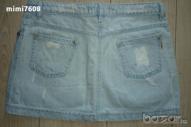 къса дънкова пола, снимка 5 - Поли - 11326863
