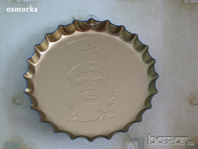 Че Гевара Голяма табела във формата на капачка за бутилка бира кока кола швепс картина стена декор, снимка 5 - Декорация за дома - 13273624
