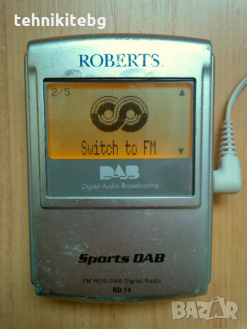 ⭐⭐⭐ █▬█ █ ▀█▀ ⭐⭐⭐ ROBERTS RD-14 - английско дизайнерско спортно радио с DAB/FM тунер с RDS