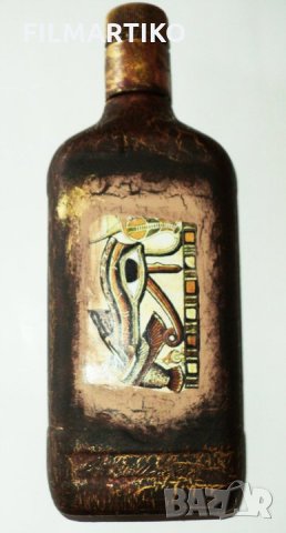 Ръчно рисувана бутилка "Фараон", снимка 3 - Декорация за дома - 22461266