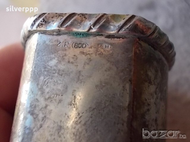  Сребърни салфетници -2 бр. , снимка 4 - Антикварни и старинни предмети - 19579050