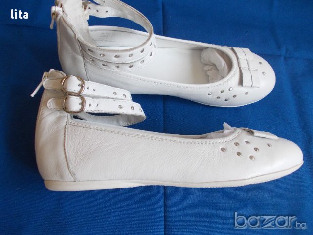 Балетки кожени бели № 37, снимка 5 - Дамски ежедневни обувки - 15831562