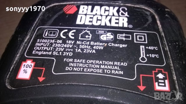 Black & decker sl13yd-23v/1a-charger-англия, снимка 3 - Други инструменти - 22745316