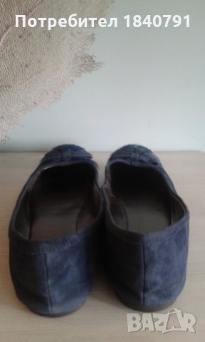 Сини велурени пантофки  Nine West , снимка 2 - Дамски ежедневни обувки - 25459294