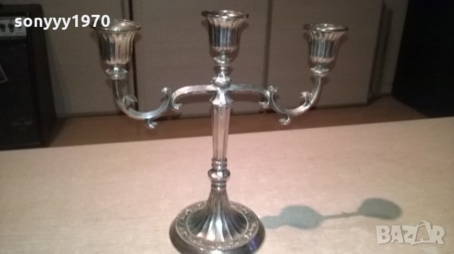 Silver plated-made in hong kong-антика-свещник- внос швеицария, снимка 9 - Колекции - 24209220