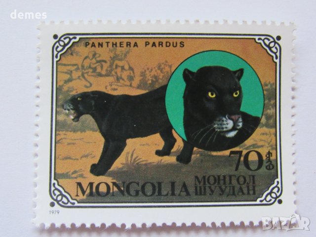 Дивите котки-сет от 7 марки, 1979, Монголия, снимка 8 - Филателия - 22374210