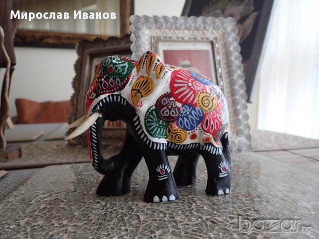 статуетка дървен слон от Шри Ланка, снимка 2 - Статуетки - 17506563