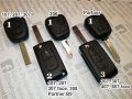 Кутийка за ключ за Пежо/Peugeot 107, 206, 207, 306, 307, 308, 406, 407, 607, 807, Partner, Expert, снимка 1