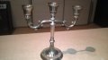 Silver plated-made in hong kong-антика-свещник- внос швеицария, снимка 9
