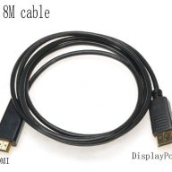 DisplayPort към HDMI качествен кабел 3м мъжко-мъжко + Гаранция, снимка 2 - Кабели и адаптери - 14714443