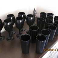 Черни стъклени чаши -всякакви модели, снимка 8 - Декорация за дома - 15761198