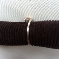 Сребърен дамски пръстен, гривна, синджирче с кристално сърце със сребърен обков, снимка 6 - Пръстени - 17658940