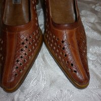 Дамски кафеви обувки на лека платформа , снимка 7 - Сандали - 18639637