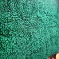 дългокосмест зелен  губер естествена вълна ръчно тъкан, снимка 3 - Покривки за легло - 12014708