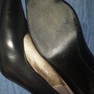 Страхотни италиански обувки, черни, 38 н-р, снимка 3 - Дамски обувки на ток - 16243014