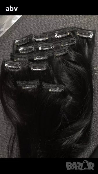 Естествена индийска коса-черна, снимка 1