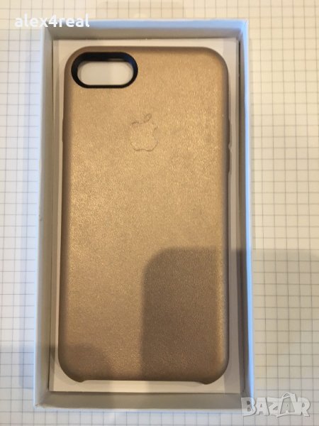  Златен кожен кейс за iPhone 7 или 8 - нов, в кутийка - 10 лева - виж! , снимка 1