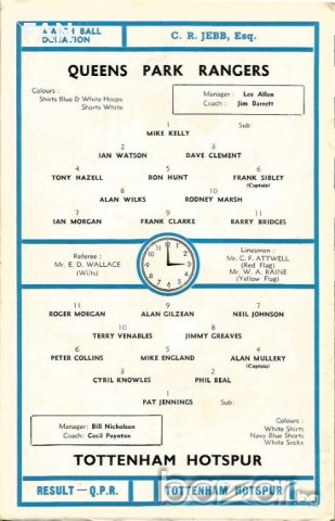 Кристъл Палас 1980 Куинс Парк Рейнджърс 1969 - Тотнъм Хотспър оригинални английски футболни програми, снимка 12 - Други ценни предмети - 18351712