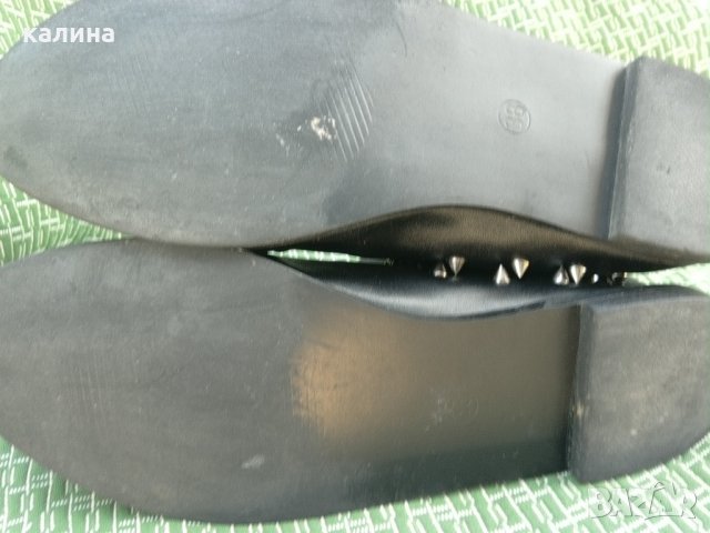 Черни боти с шипове N38, снимка 3 - Дамски боти - 25866235