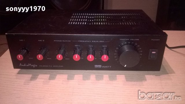 Audio magic pa-2042 profi amplifier-mono-внос швеицария, снимка 3 - Ресийвъри, усилватели, смесителни пултове - 15259581