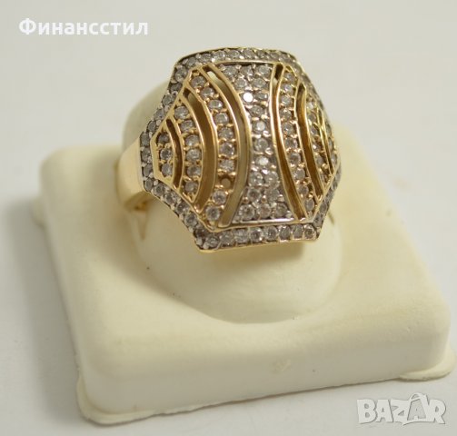 златен пръстен 47662-1, снимка 2 - Пръстени - 23683735