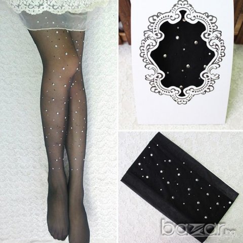 Дамски чорапогащник с камъни камъчета диаманти диамантчета различни цветове, снимка 8 - Бельо - 9469628