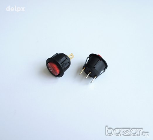 Ключ с 2 положения светещ червен 250V 6A Ф20mm