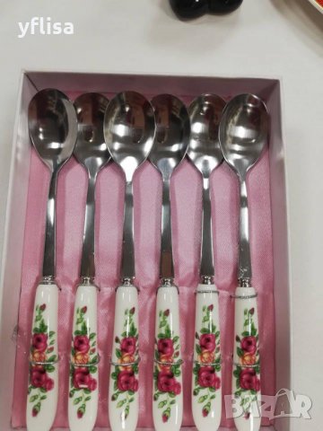 Малки лъжички с красиви порцеланова дръжка, снимка 2 - Други стоки за дома - 23810512