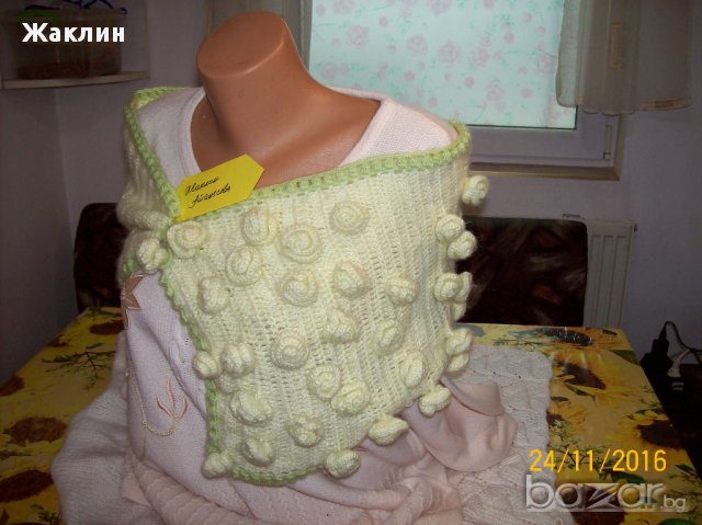 Шал, шал-снуд - ръчна изработка, снимка 11 - Шапки - 16544729