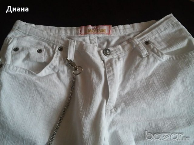 Дамски бял 7/8 панталон, снимка 2 - Панталони - 18748670