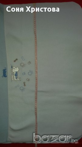бебешко одеяло с кученце синьо , снимка 2 - Спално бельо и завивки - 14037291