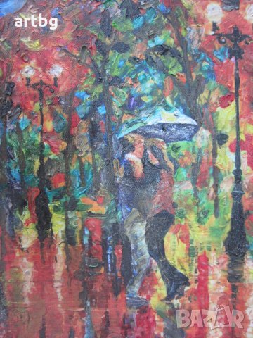 Автентична картина "Насаме", снимка 3 - Картини - 24706603