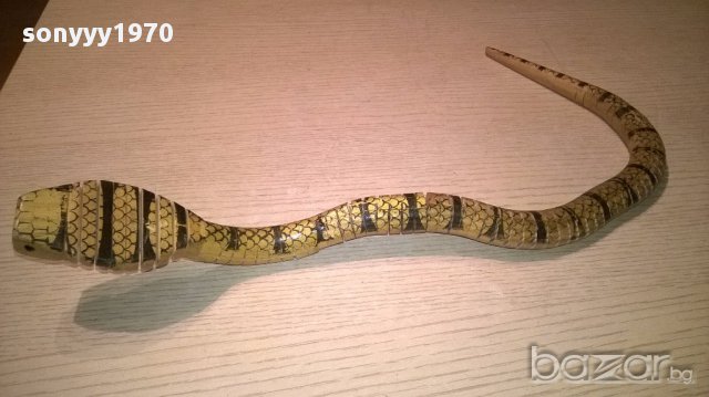 Кобра-змия дървена 60см-внос швеицария, снимка 1 - Антикварни и старинни предмети - 16153218