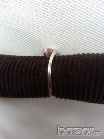 Сребърен дамски пръстен, гривна, синджирче с кристално сърце със сребърен обков, снимка 6 - Пръстени - 17658940