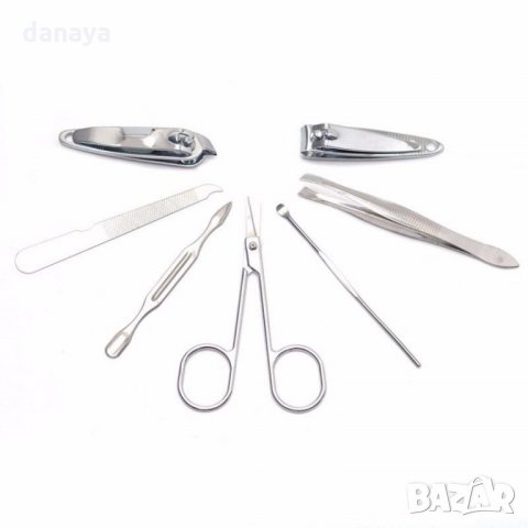 Комплект за маникюр 7 части в калъф, снимка 3 - Продукти за маникюр - 23643973